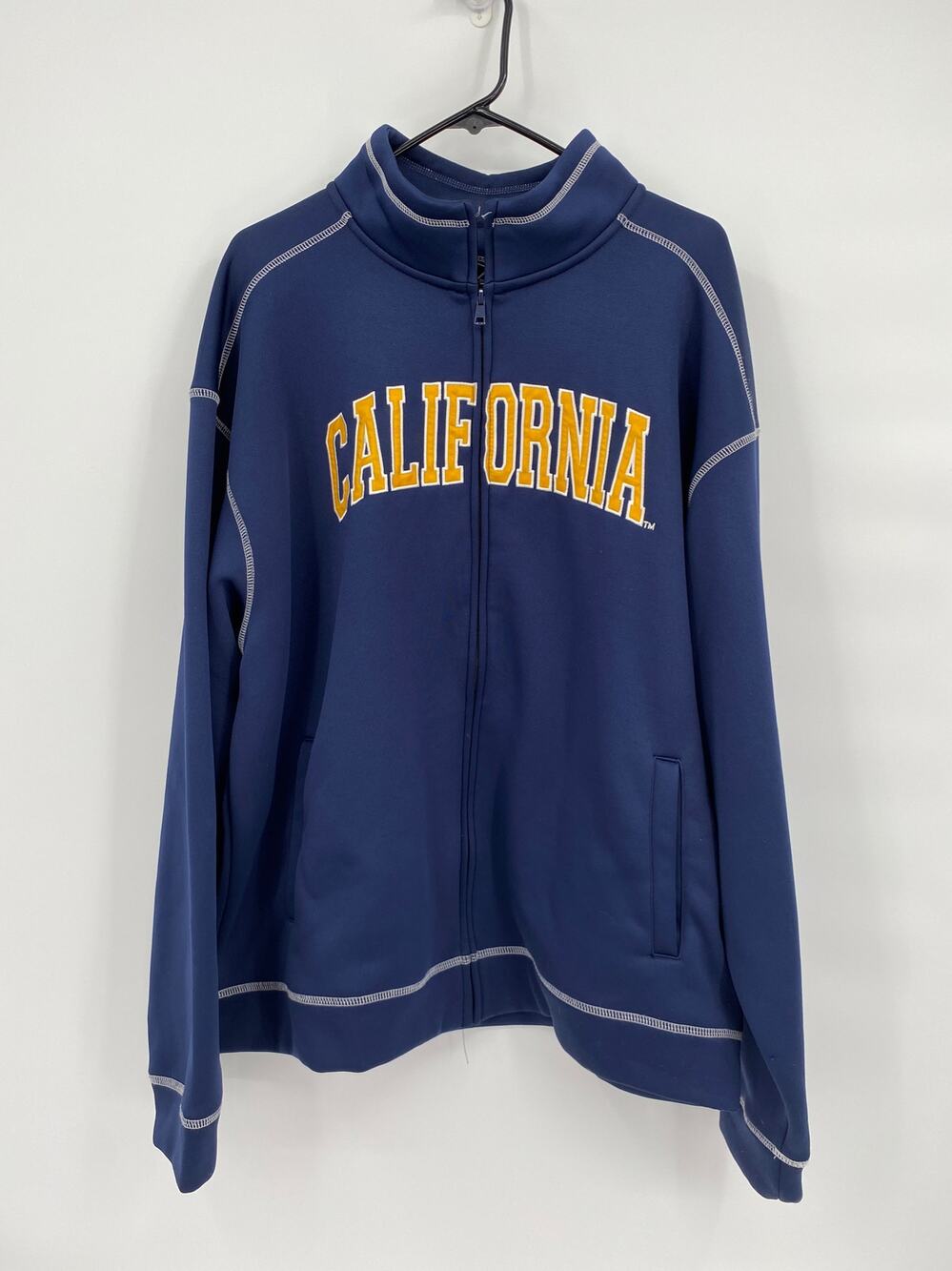 Campus Drive Pullover Navy Full Zip Front Mock Neck California Jacket XL